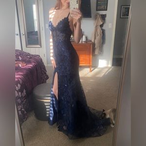 jj’s house navy blue prom dress